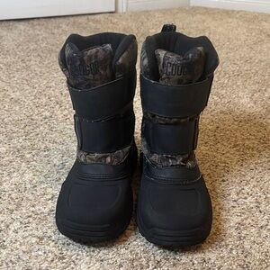 Cougar Black and Brown Kids Winter Boots Size US 4
